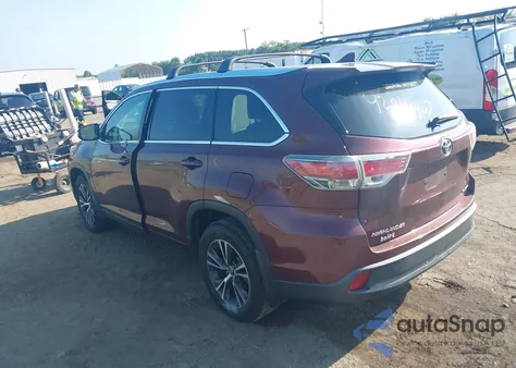 2016 Toyota Highlander Xle V6 from USA, damaged, VIN 5TDJKRFH4GS249375